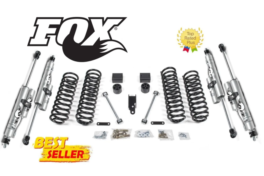 Zone 3-Inch Lift Kit with Fox 2.0 Shocks for 2007-2018 Jeep Wrangler JKU 4-Door