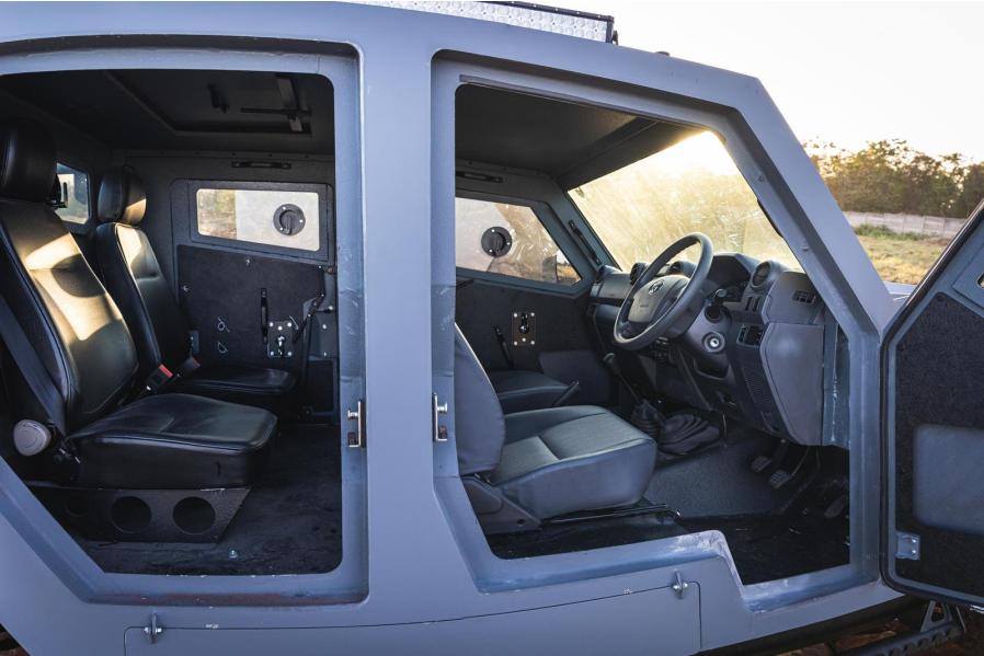 Armored Toyota Land Cruiser Can Drive Over Land Mines