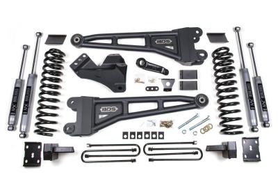Enhance Your 2011–2016 Ford F-250/F-350 Super Duty Diesel with the BDS Suspension 4-Inch Radius Arm Lift Kit