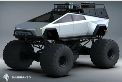 Tesla Cybertruck Monster Truck Looks Ready To Crush Gas-Guzzlers