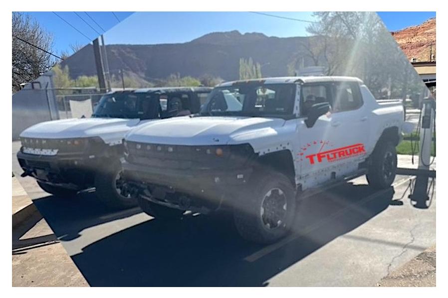 Spied: Hummer EV Prototype Trucks Are Caught Charging Up in Moab, Utah