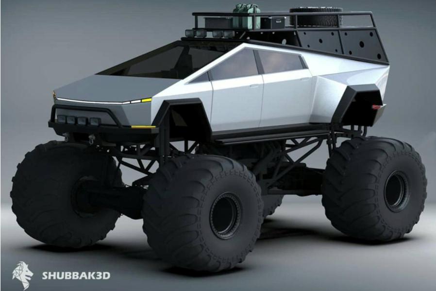 Tesla Cybertruck Monster Truck Looks Ready To Crush Gas-Guzzlers