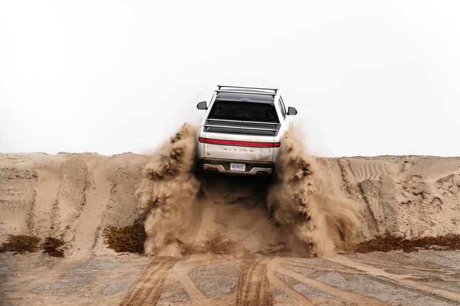 Watch The Rivian R1T Being Pushed Hard Off-Road