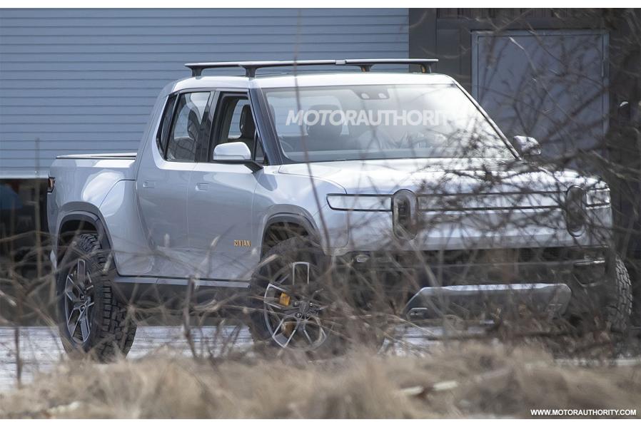 Potential third model from Rivian spied at EV startup's headquarters
