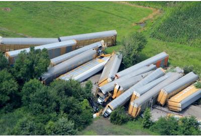 Brand New Ford F-150s Destroyed In Massive Train Derailment