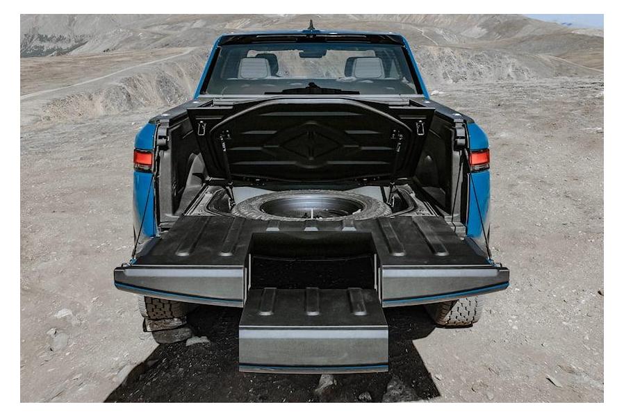 Rivian Takes Fight To Ford, Chevy, And Ram With Unique Tailgate Step