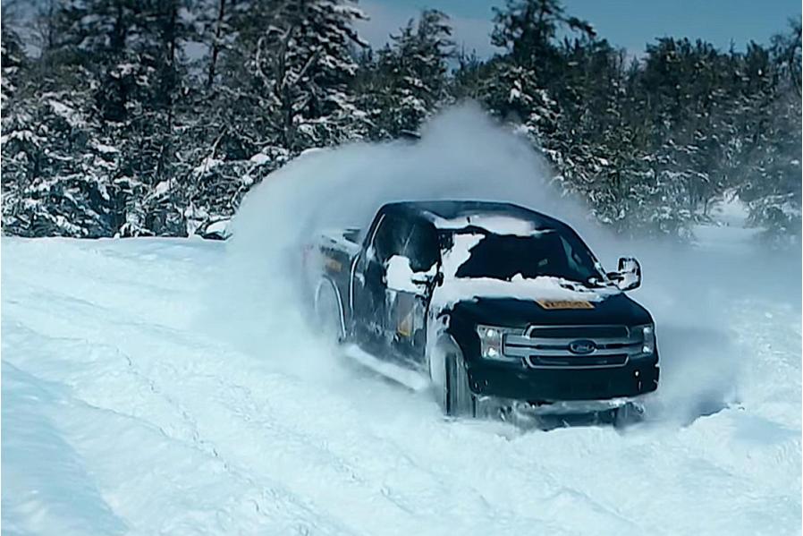 2022 Ford F-150 Electric Teased Playing In The Snow