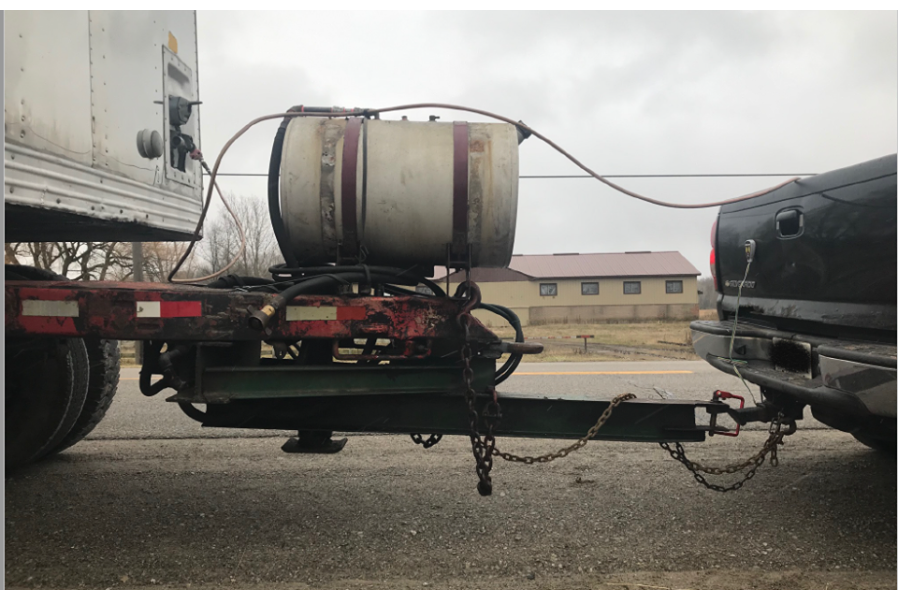What the!? How Did This Chevy HD Driver Plan to Brake This 53-Foot Semi Trailer?