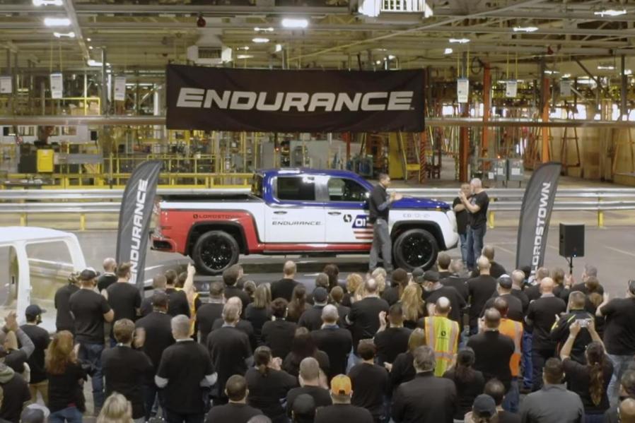 First Lordstown Endurance Pickups Roll Off The Line