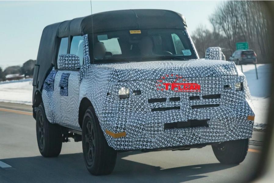 See the 2021 Ford Bronco Prototype on the Highway! Here Is How It Compares against the Jeep Wrangler and Land Rover Defender