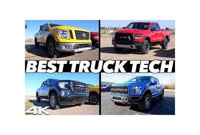 Which Truck Has the Best Camera Tech and Visibility? Ford F-150 Raptor vs GMC Sierra AT4 vs Ram Rebel vs Nissan Titan Pro-4X (Video)