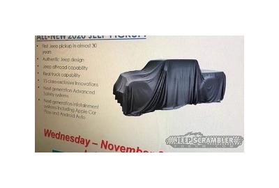 2020 Jeep Pickup teaser leaks its LA Auto show debut