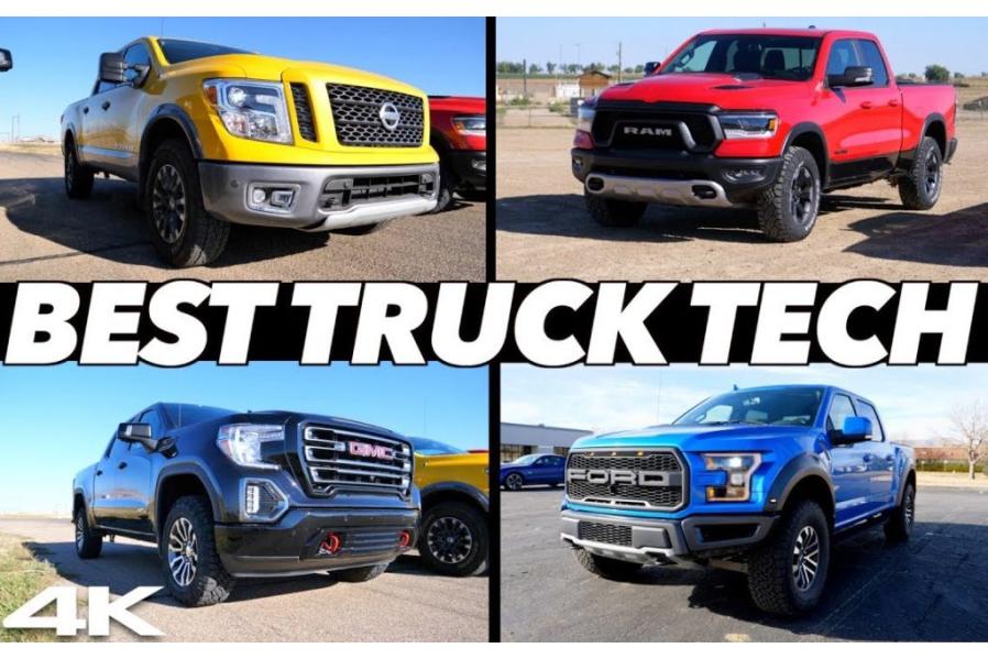 Which Truck Has the Best Camera Tech and Visibility? Ford F-150 Raptor vs GMC Sierra AT4 vs Ram Rebel vs Nissan Titan Pro-4X (Video)