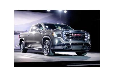 GMC Sierra pickup truck redesigned with tricked-out tailgate, carbon fiber box