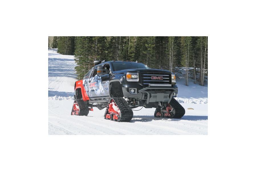 Floating on Snow in the GMC Sierra 2500 All Mountain Concept