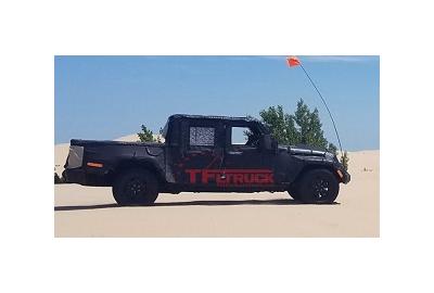 Jeep Wrangler Pickup Truck Spotted Testing at Silver Lake Sand Dunes