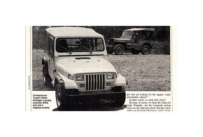 April 1991: '91 Jeep Wrangler vs. '41 Willys MB 