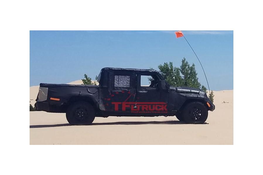 Jeep Wrangler Pickup Truck Spotted Testing at Silver Lake Sand Dunes