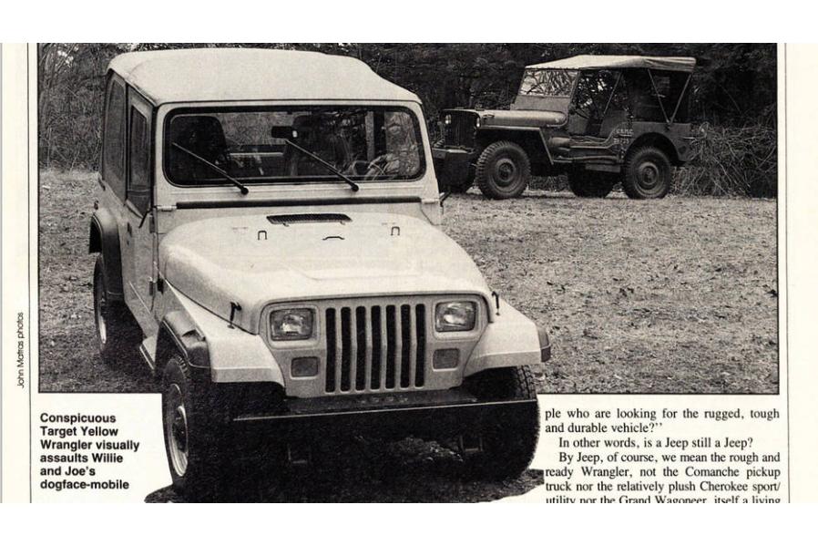 April 1991: '91 Jeep Wrangler vs. '41 Willys MB 