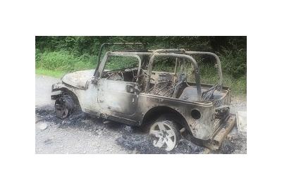 Burned-Out Jeep Destroyed by Fireworks, Authorities Say