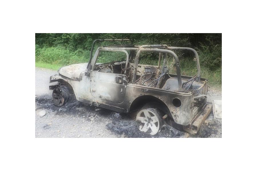 Burned-Out Jeep Destroyed by Fireworks, Authorities Say