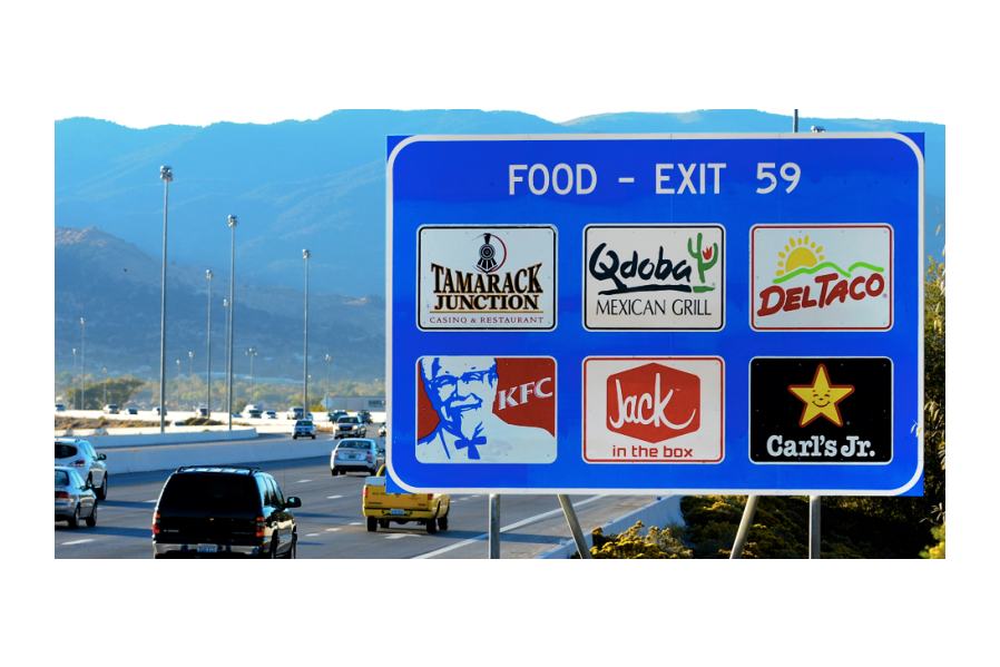 Here's How Much Businesses Pay To Get On Those Big Blue Exit Signs