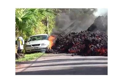 Watch Lava From The Kilauea Volcano Swallow A Ford Mustang In Hawaii