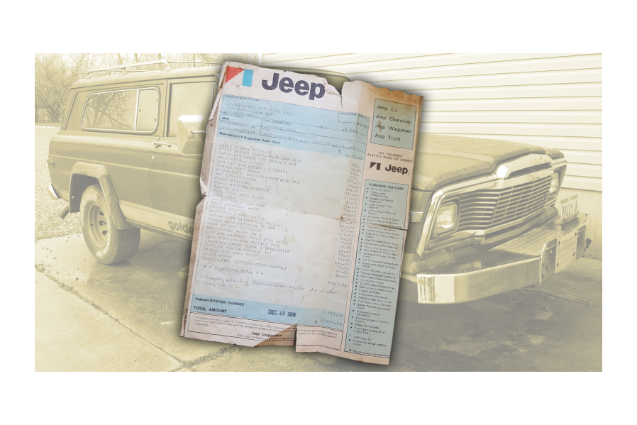 I Just Found My 1979 Jeep Cherokee Golden Eagle's Original Dealership Window Sticker