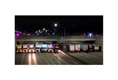 13 Truckers Line Up To Save Man From Jumping Off Overpass